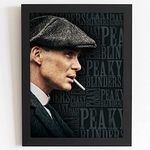 Craftolive Peaky Blinders Thomas Shelby Typography Framed Poster for Wall Decor, Room Decor, Home Decor, Gift Wall Frame