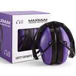 Pro For Sho 34dB Shooting Ear Protection - Special Designed Ear Muffs Lighter Weight & Maximum Hearing Protection , Purple