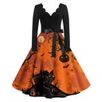 Halloween Costumes for Women, Dresses for Women UK Halloween Costume Jumper Dress for Women UK Adult Halloween Costume Evening Dresses for Women UK Wednesday Halloween Costume (A17,XXL)