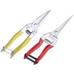 Garden Pruning Shears Gardening Scissors Snips Micro-Tip Hand Pruning Secateurs Clippers Leaf Trimmer for Bonsai Plant Trimming Fruit Vegetable Lettuce and Harvesting Hedge Shears