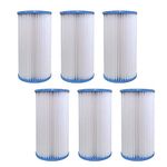 Volca Spares Type A or C Replacement Filter Cartridge Compatible with INTEX Pools, 6 Pack 29000e/59900e