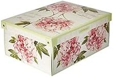 LAVATELLI Collection Midi Peony, Decorative, Cardboard lids and Handles, Clothes, Toy Box Baskets, Teddy Storage, Medium