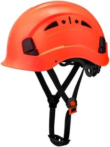 Vented Hard Safety Helmet, ABS Work Helmet with Adjustable 6-Point Suspension, ANSI Z89.1 Certified for Construction, Climbing, and Industrial Use, Orange