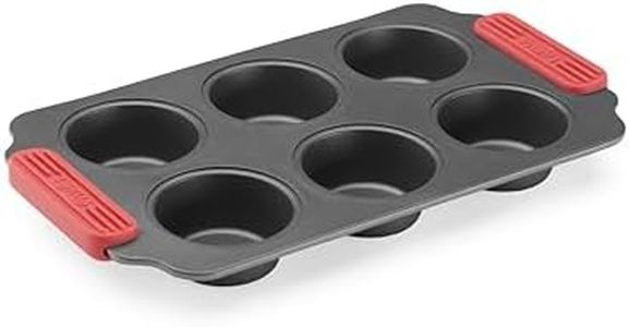 Lékué Moule Muffins Pâtisserie Métal anti-adhésif 6 cavités