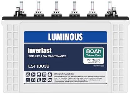 Luminous Inverlast ILST 10036 80 Ah Short Tabular Inverter Battery for Home, Office & Shops