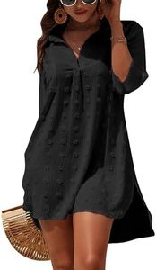 MAIABLEAU Womens Swimsuit Coverups Sexy Bathing Suit Cover Ups Loose Cover Up for Swimwear Black 2XL