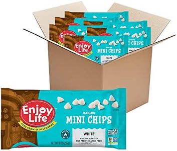 Enjoy Life Baking White Baking Chips, Dairy, Soy, & Nut Free, Non GMO, Gluten Free, Vegan Chocolate Chips, 9 oz (Pack of 6), Bake The Best Brownies, Cakes, Cookies, & Pancakes