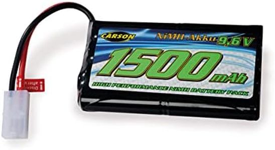 Carson 500608229-9.6 V / 1500 mAh NiMH Power Battery TAM, Rechargeable, with Tamiya Plug, Battery Pack for RC Car, Replacement Battery Remote Controlled Vehicle, Model Making