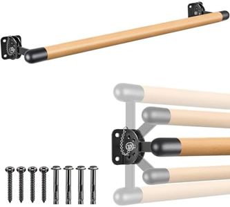 Dolibest Space Saver, 3 ft Ballet Barre, Wall Mounted Traditional Wood Ballet Barre System Stretch/Dance for Home Barre Workout Equipment, Height Adjustable, for Kids and Adults