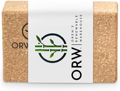 ORW OREN’S Natural Cork Yoga Block – 9”x6”x3”, 1.5 lbs – Heavyweight, Non-Slip, Eco-Friendly Support for Balance, Stretching, Pilates & Fitness – Dense Yoga Prop for All Levels