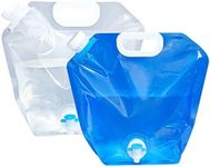 10L Water Bag, Camping Water Container with Tap, Collapsible Drinking Water Storage Outdoor Folding Water Car Carrier Container for Sport Hiking Picnic BBQ (BPA Free)