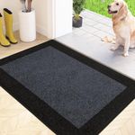 FCSDETAIL Dirt Trapper Indoor Door Mat 50 x 80 cm, Non-slip Entrance Rug, Machine Washable Dog Doormat, Inside Floor Mat for Entryway, Muddy Shoes & Paws