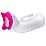 Urinals for Women and Men Urine Bottles Easy Grip Handle Portable Urinal Toilet with Female Urinal Attachment 1000ML Plastic Living Aids for Travel Car Hospital Elderly Incontinence 1PCS