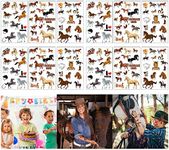 CupaPlay 450+PCS Horse Tattoos Temporary-Derby Day Horse Race Party Supplies Favors Horse Lovers Birthday Baby Shower Goodie Bag Stuffers Favors Prize(30 Sheets)