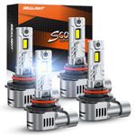 SEALIGHT Low Beam High Beam LED Headlight Bulb Kit,360-degree Illumination, 6000K Daylight Effect, 600% Brightness