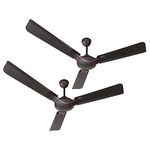 ACTIVA Corolla 390 RPM High Speed 1200 MM Sweep BEE Approved pure Copper Anti Dust Coating Ceiling Fan (SMOKE BROWN) With 2 Year Warranty Pack of -2