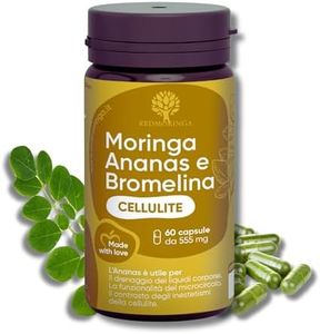 Bromelina Forte Drenante 5000 GDU - Anticellulite e Drenante | Moringa BIO, Ananas e Bromelina | 60 Capsule Anticellulite RedMoringa | L'unico con Moringa per Metabolismo Lipidi e 7 Piante Diuretiche