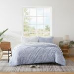 Southshore Fine Living, Inc. King Size Comforter Set, Down Alternative Floral Comforter with Matching Pillow Shams, Reversible Bedding Sets, Fits King/California, Winter Brush Blue/White