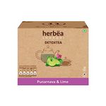 Herbea Detoxtea Lemon Herbal Infusion Tea Bags Box (10 Bags)