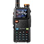 BAOFENG UV-5RM PLUS GPS Ham Radio Handheld, 10W Long Range Two Way Radio, Airband FM Multi-Band Receiver, 640CH 10 Zones, 1.77” Color Screen, 2500mAh Type-C Rechargeable Battery