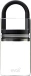 Prepara Best PREMIUM Airtight Storage Container for Coffee Beans, Tea and Dry Goods - EVAK - Innovation that Works by, Glass and Stainless, Soft Touch Black Handle, Medium -