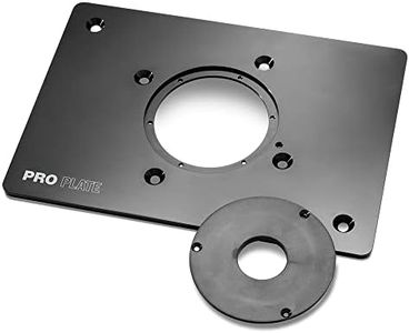 Rockler Router Plate C – Solid Aluminum Router Table Insert Plate for Easy Sliding - Stable & Durable Woodworking Tools for Comfortable Bit Changes & Height Adjustments in Router Tables
