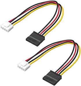 OwlTree 2Pack 4 Pin to SATA Female Hard Drive Power Adapter Cable Compatible with Hikvision Video Recorder 7.87inch (20cm)