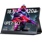UPERFECT Portable Monitor 18.5inch 120Hz，Portable Gaming Monitor 1080P FHD 100% sRGB Matte Screen, IPS HDR FreeSync Speaker HDMI USB C Monitor, VESA & Smart Cover