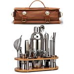 DUEBEL Bartender Kit | Professional 24-Piece Mixology Bar Tool Set | with Travel Bartender Bag and Stylish Bamboo Stand | Perfect for an Awesome Drink Mixing Experience