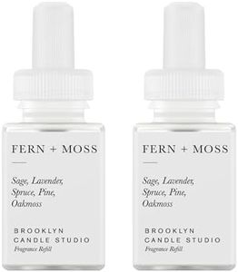 Pura & Brooklyn Candle Studio Home Scent Refill - Smart Air Diffuser - Up to 120-Hours of Luxury Fragrance per Refill - Home Essential - Clean & Safe Diffuser Fragrance - 2 Pack, Fern & Moss