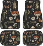 4 PCS Car Mats,Cute Hippie Aesthetic Car Accessories,Butterfly Mushroom Car Floor Mats,Halloween Christmas Birthday Gifts for Daughter Friend Family