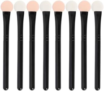 Uorpoto Eyeshadow Applicators Double Sided Sponge Makeup Brushes Reusable 8Pcs Round Foam Eye Shadow Applicator Sticks Brush Set Washable