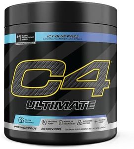 C4 Ultimate Pre Workout Powder ICY Blue Razz - Sugar Free Preworkout Energy Supplement for Men & Women - 300mg Caffeine + 3.2g Beta Alanine + 2 Patented Creatines - 20 Servings