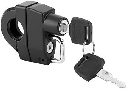 Universal Motorcycle Helmet Lock with Key Drive Accessory for 22mm/0.9 Inch Handlebar Tube, Motorcycle Accident Bike Scooter
