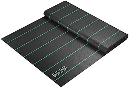 GardenMate 6 x 49 feet Sheet Woven Weed Control Fabric - Stabilized Black Heavy Duty Landscape Ground Cover Membrane