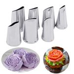 7pcs/set Cake Decorating Tips Set Cream Icing Piping Fondant Rose Nozzle Pastry Tools Fondant Decorating Tools