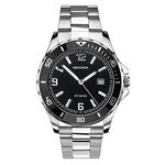 Sekonda Tasman 44mm Mens Analogue Dive Quartz Watch Date Window Fixed Bezel 50m Water Resistant