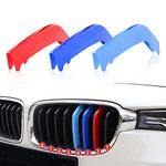 3PCS Stripe Grille Insert Trims Sport Compatible with 3 Series F30 2012 2014 2015 2016 2017 2018 2019 Black Kidney Grilles 8 Beams (NOT Fit 11 Beams)