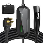 Tera 2025 New Electric Vehicle Charger for Tesla Most Compact 40A 25FT NACS ETL FCC Level 2 NEMA 14-50 & NEMA 5-15 Level 1 Waterproof Patent IP66 Portable EV Charger for Tesla Y/3/S/X Cybertruck P05