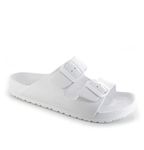 ella Ladies Double Buckle Slides (White, uk_footwear_size_system, adult, women, numeric, medium, numeric_4)