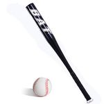 BigTree Baseball Bats Set Baseball Bat Stick Black+Baseball Aluminum 25inch Baseball Bat and Ball Set Youth Adult Outdoor Training Practise Waterproof Anti Slip Handle Metal