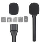 YOUSHARES Interview Go Handheld Mic Adaptor with Pop Filter for Interview Microphone, Compatible with Rode Wireless Go II, Wireless PRO, Wireless ME, DJI Mic/DJI Mic 2and Wireless Microphone System