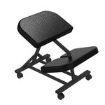 InnoFur Anetos Ergonomic Comfortable Height Adjustable Kneeling Chair Posture Rocking Knee Thick Supporting Seat with Wheels for Office and Home (Black)
