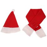 Hemobllo 2pcs Bearded Dragon Santa Hat for Lizard Reptile with Scarf Christmas Pet Costume Clothes Outfit for Xmas Holiday Party Photos Props Red