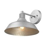 Globe Electric 44840 Sutton Outdoor/Indoor Wall Sconce, Galvanized Metal, Textured Socket Detail