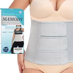 MAMODY Postpartum Belly Band abdominal Binder for Natural Delivery & C-Section, Adjustable Compression Wrap, Abdominal Support Belt (Gray, Large)