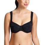 Panache Anya Riva Bra Sized Full Coverage Bikini Top (SW1302), Black, 32K