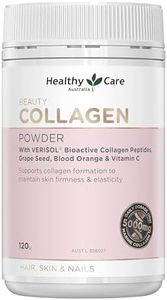 Healthy Care Beauty Collagen Powder - Infused with VERISOL, Vitamin C, Grape Seed, and Blood Orange - Supports Skin Elasticity and Firmness, Enhances Hair and Nail Strength - All Natural Ingredients