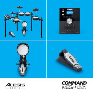 Alesis Command Mesh SE Electronic Drum Kit – Mesh Heads, USB/MIDI