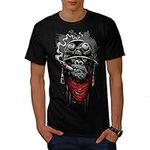 Wellcoda Solider Fashion Mens T-Shirt, War Monkey Detailed Design Print Tee Black L